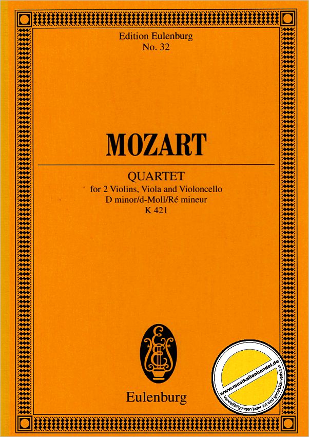 Titelbild für ETP 32 - QUARTETT D-MOLL KV 421