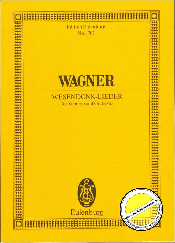 Titelbild für ETP 1707 - WESENDONCK LIEDER WWV 91A