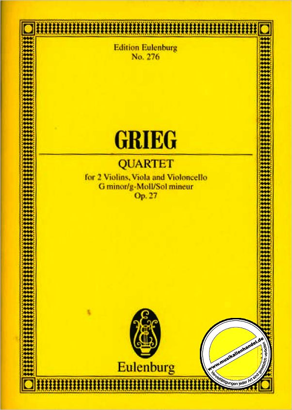 Titelbild für ETP 276 - QUARTETT G-MOLL OP 27