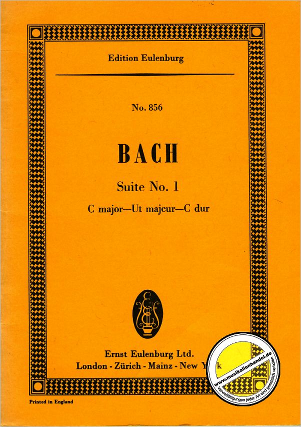 Titelbild für ETP 856 - OUVERTUERE (ORCHESTERSUITE) 1 C-DUR BWV 1066
