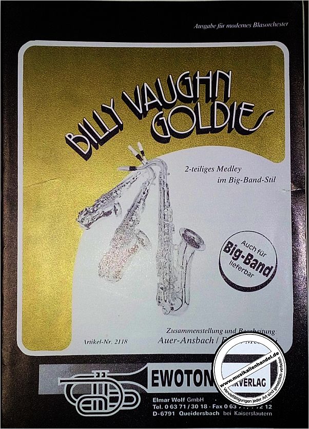 Titelbild für EWOTON 2118 - BILLY VAUGHN GOLDIES (MEDLEY)