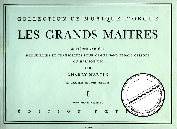 Titelbild für FF 8070 - LES GRANDS MAITRES 1 - DIE GROSSEN MEISTER