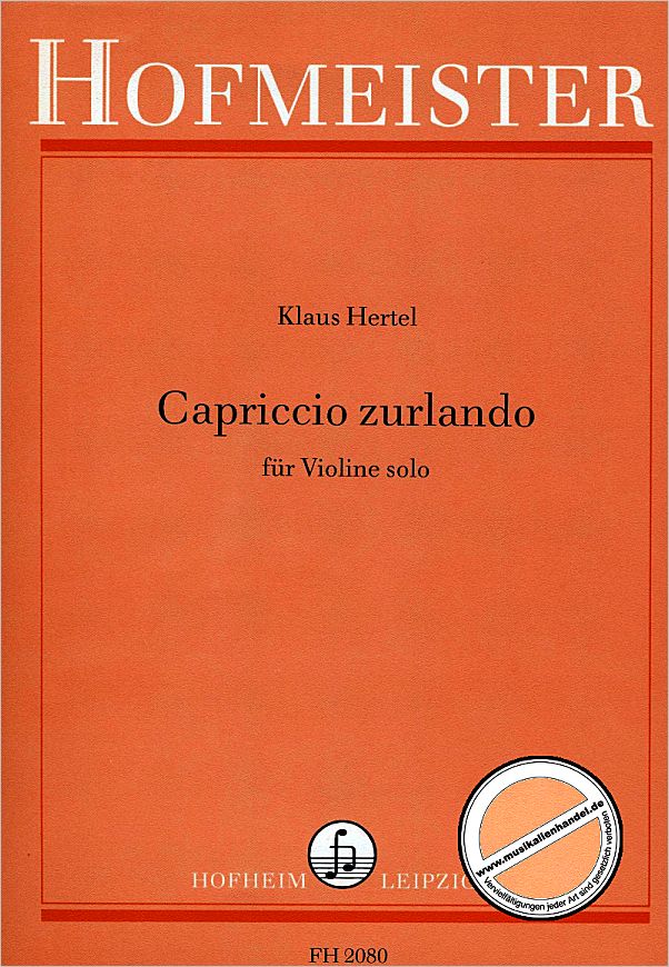Titelbild für FH 2080 - CAPRICCIO ZURLANDO