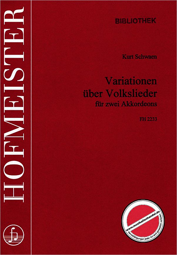 Titelbild für FH 2233 - VARIATIONEN UEBER VOLKSLIEDER