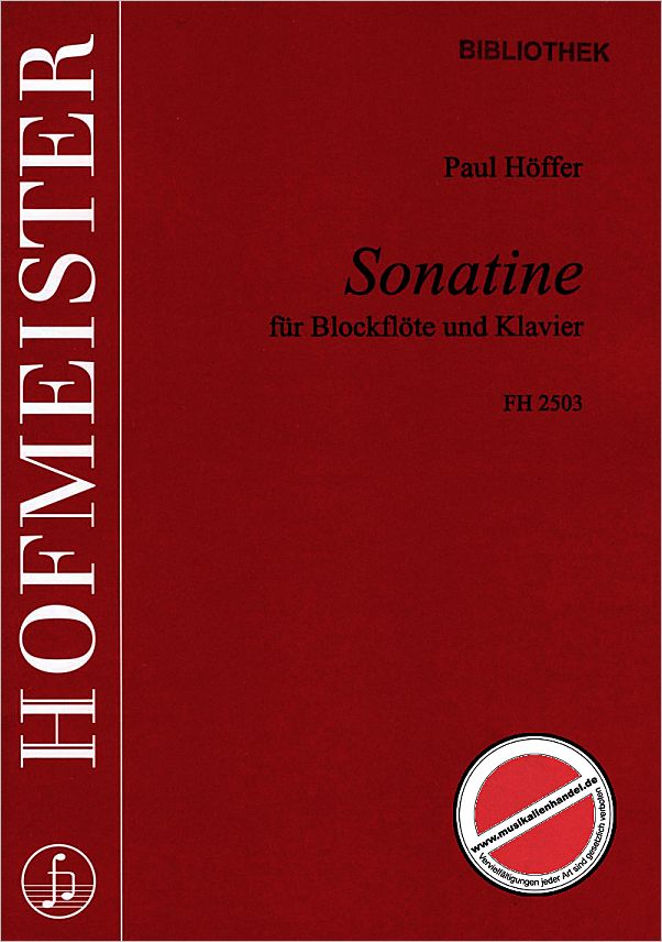 Titelbild für FH 2503 - SONATINE