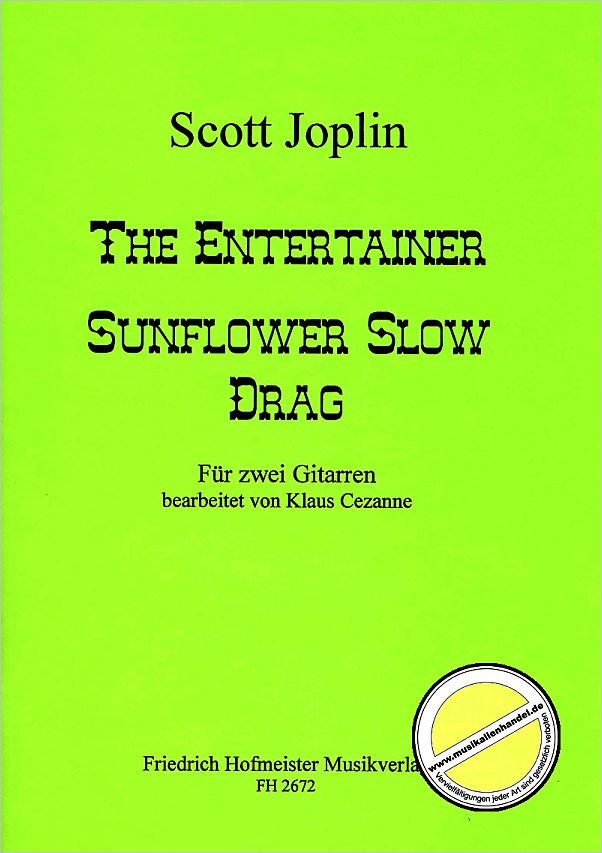 Titelbild für FH 2672 - THE ENTERTAINER + SUNFLOWER SLOW RAG