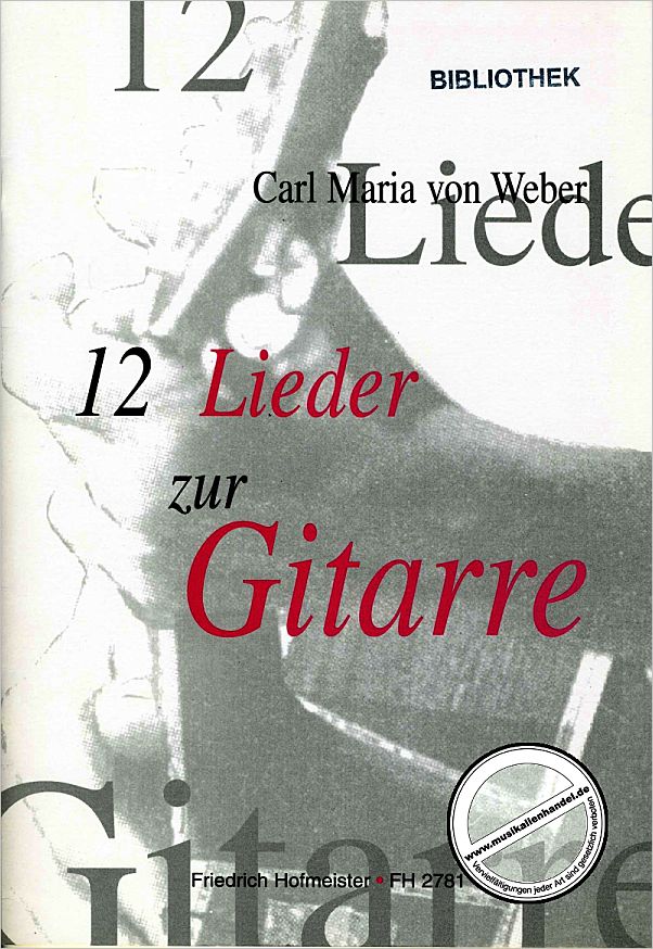 Titelbild für FH 2781 - 12 LIEDER ZUR GITARRE