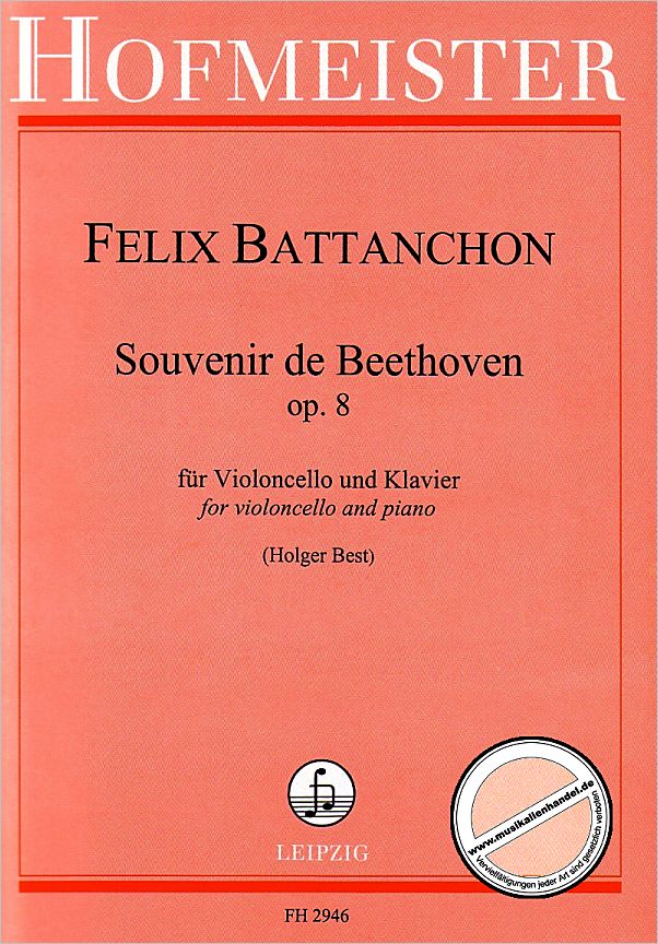 Titelbild für FH 2946 - SOUVENIR DE BEETHOVEN OP 8