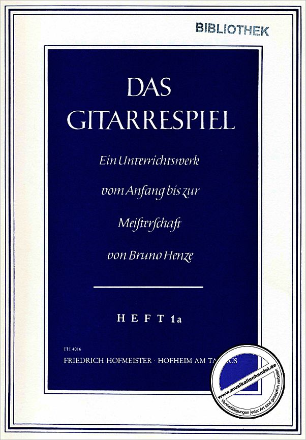 Titelbild für FH 4016 - DAS GITARRESPIEL 1A