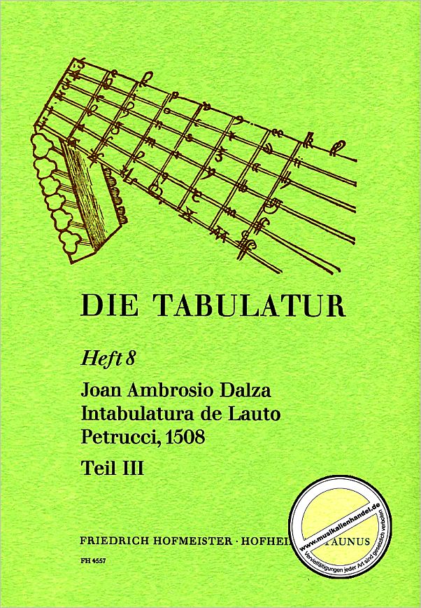 Titelbild für FH 4557 - INTABULATURA DE LAUTO PETRUCCI 1508 BD 3