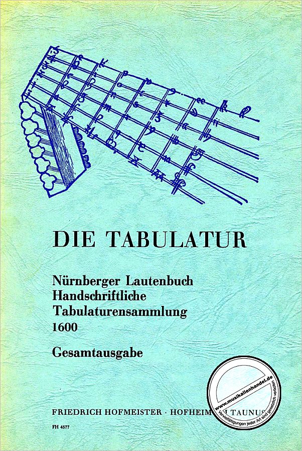 Titelbild für FH 4577 - NUERNBERGER LAUTENBUCH