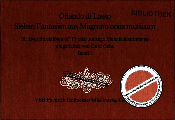 Titelbild für FHB 147 - 7 FANTASIEN AUS MAGNUM OPUS MUSICUM
