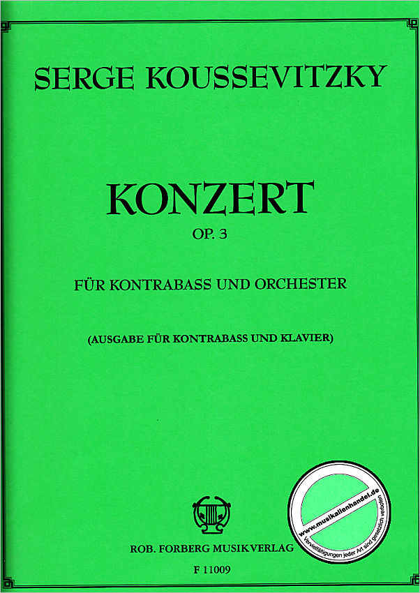 Titelbild für FORBERG 11009 - KONZERT OP 3 - KB ORCH