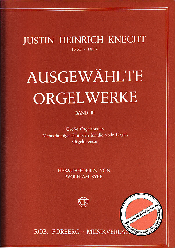 Titelbild für FORBERG 25035 - AUSGEWAEHLTE ORGELWERKE 3