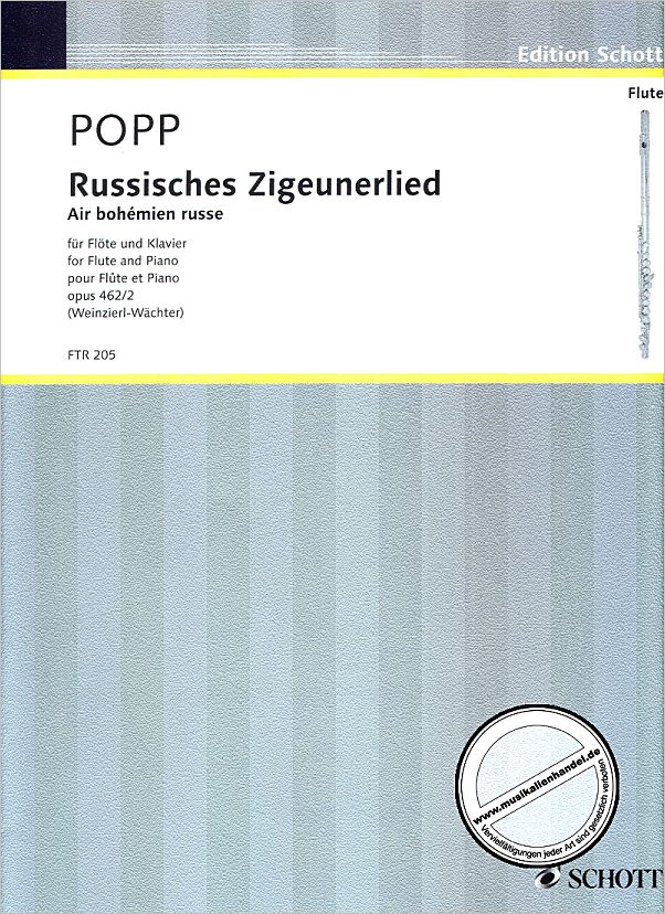 Titelbild für FTR 205 - RUSSISCHES ZIGEUNERLIED - AIR BOHEMIEN RUSSE OP 462/2