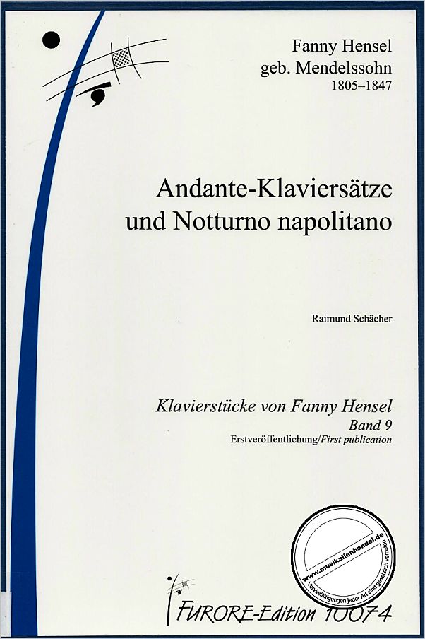 Titelbild für FUE 10074 - ANDANTE KLAVIERSAETZE UND NOTTURNO NAPOLITANO