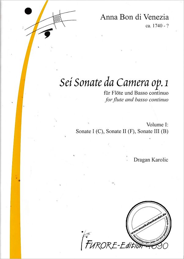 Titelbild für FUE 4690 - 6 SONATEN DA CAMERA OP 1 BD 1 (NR 1-3)