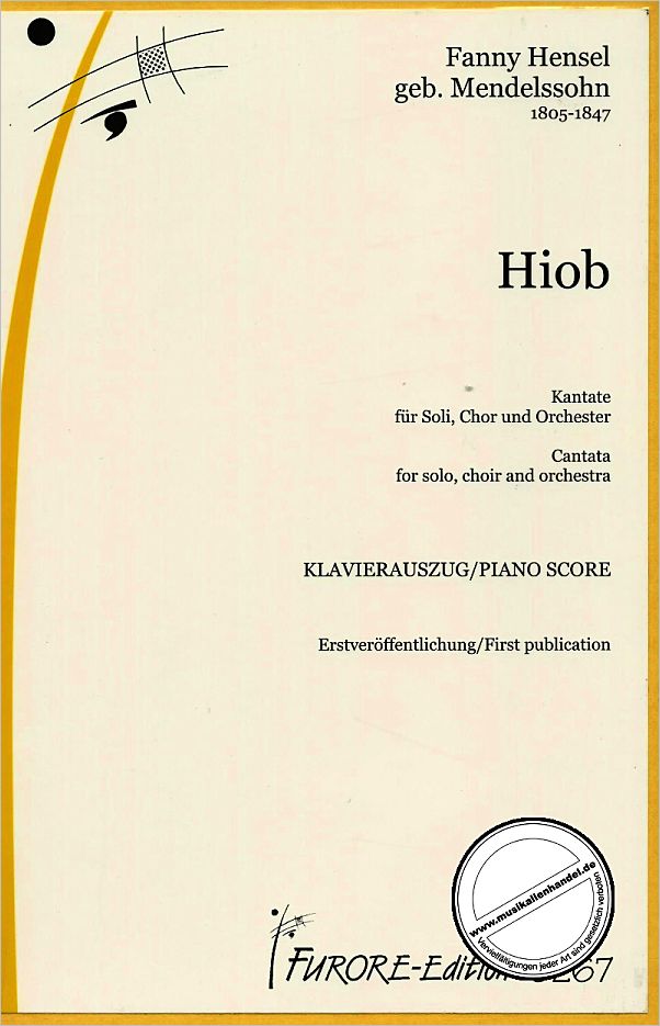 Titelbild für FUE 5267 - HIOB - KANTATE - SOLI GCH ORCH