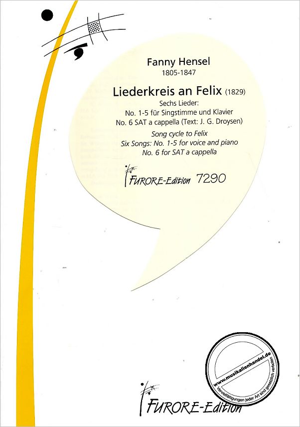 Titelbild für FUE 7290 - LIEDERKREIS AN FELIX