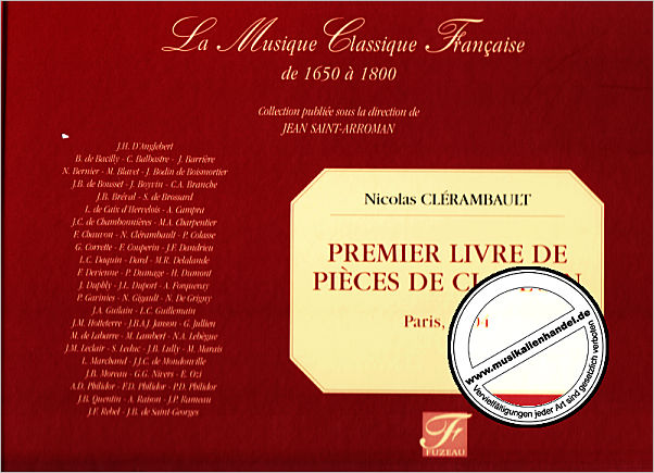 Titelbild für FUZEAU 3287 - PREMIER LIVRE DE PIECES DE CLAVECIN