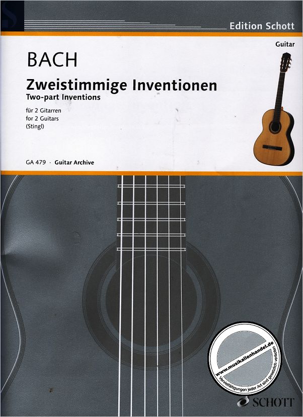 Titelbild für GA 479 - ZWEISTIMMIGE INVENTIONEN BWV 772-786