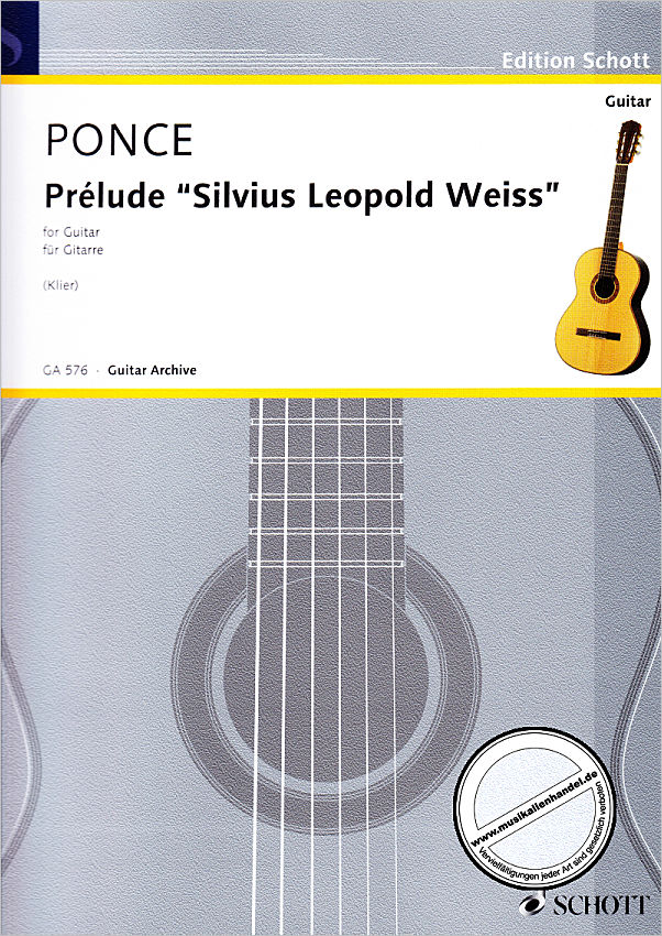 Titelbild für GA 576 - Prelude Silvius Leopold Weiss