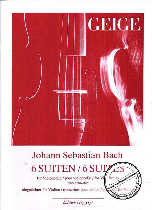 Titelbild für GH 5151 - 6 SUITEN BWV 1007-1012 (VC)