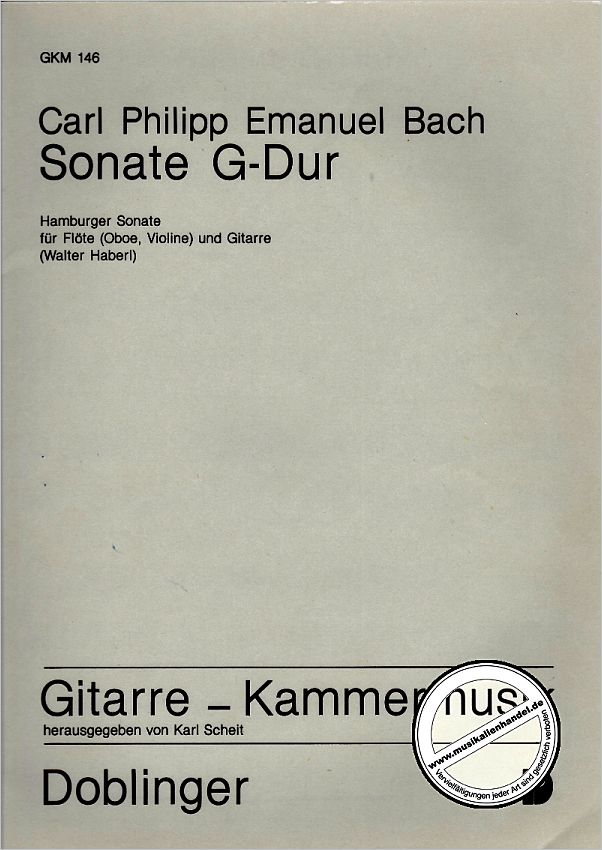Titelbild für GKM 146 - SONATE G-DUR