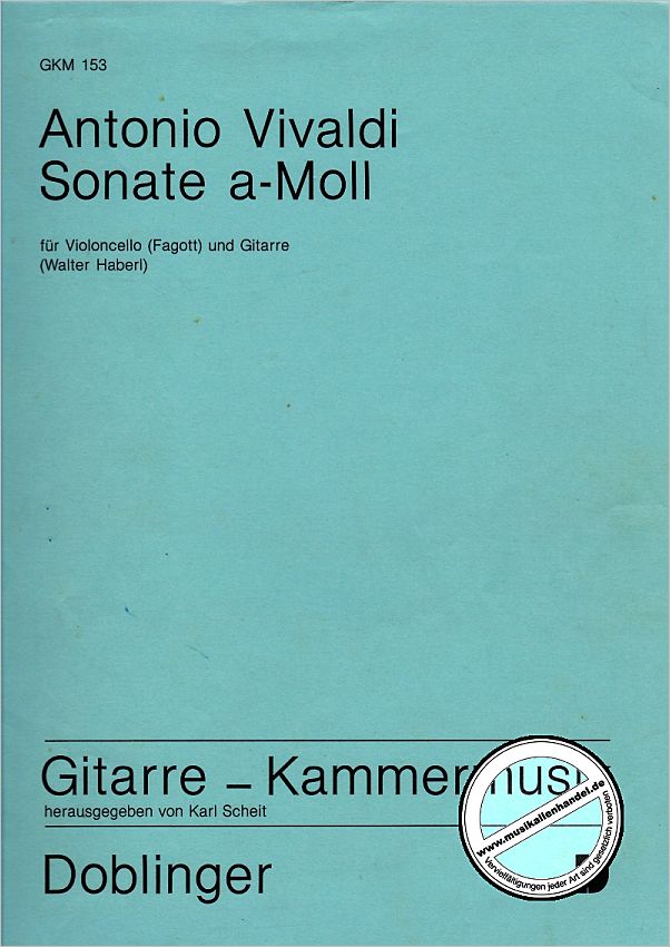 Titelbild für GKM 153 - SONATE 3 A-MOLL