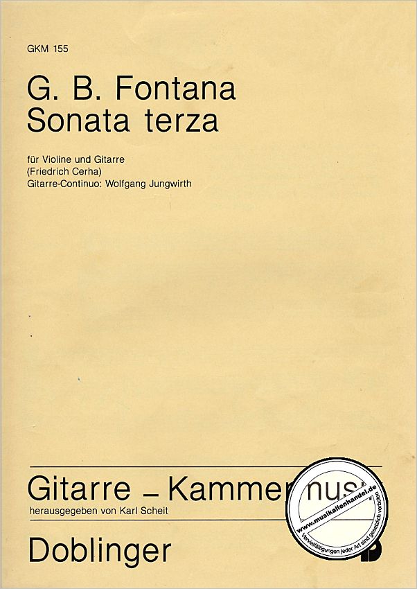 Titelbild für GKM 155 - SONATA TERZA (3)