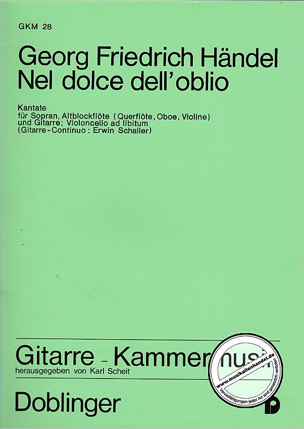 Titelbild für GKM 28 - NEL DOLCE DELL'OBLIO