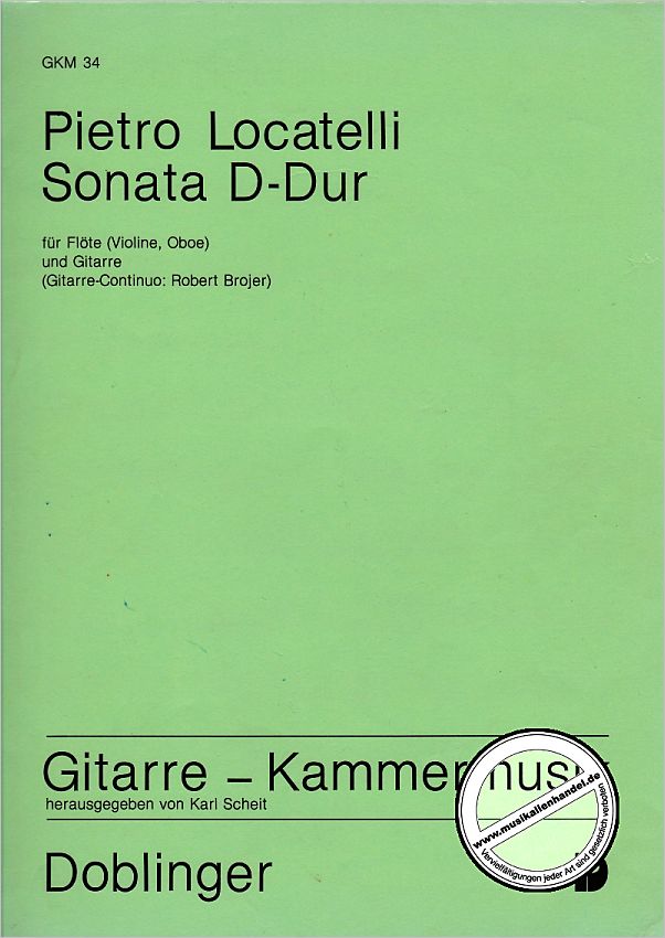 Titelbild für GKM 34 - SONATE D-DUR