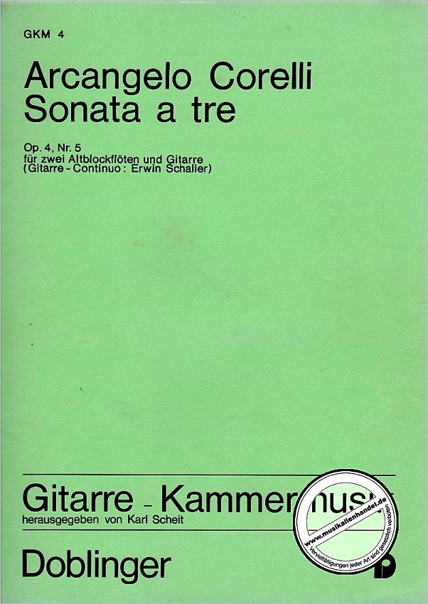 Titelbild für GKM 4 - SONATE A TRE