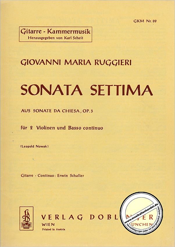 Titelbild für GKM 89 - SONATA SETTIMA (7)