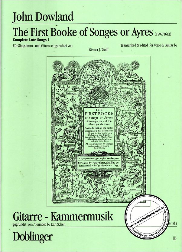 Titelbild für GKM 211 - FIRST BOOK OF SONGS AND AYRES 1