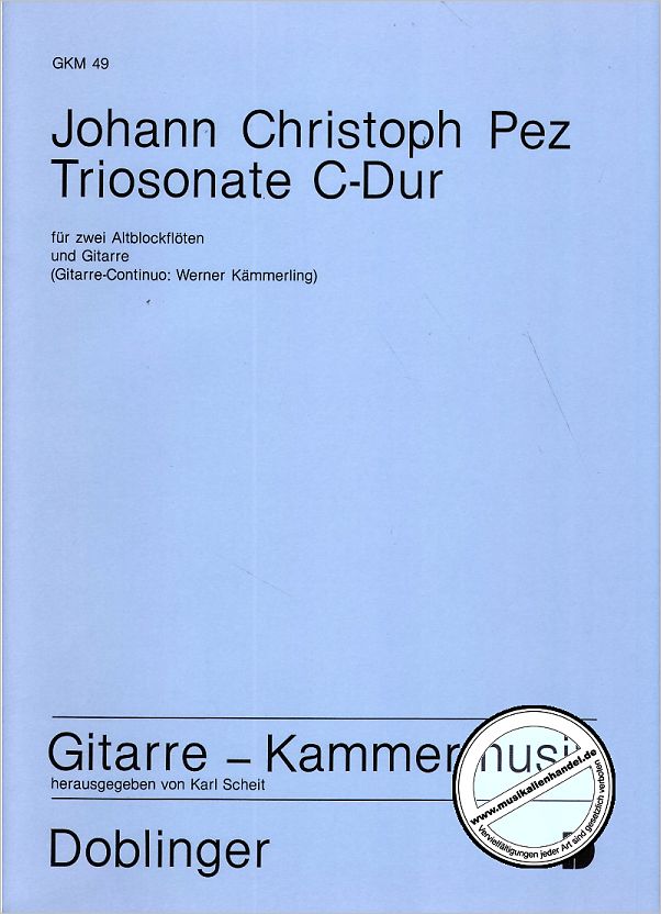 Titelbild für GKM 49 - TRIOSONATE C-DUR