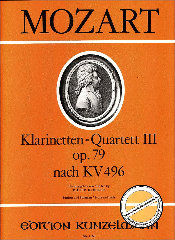 Titelbild für GM 1168 - QUARTETT 3 OP 79 NACH KV 496