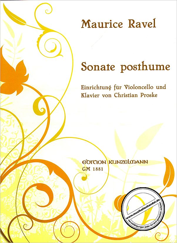 Titelbild für GM 1881 - SONATE POSTHUME