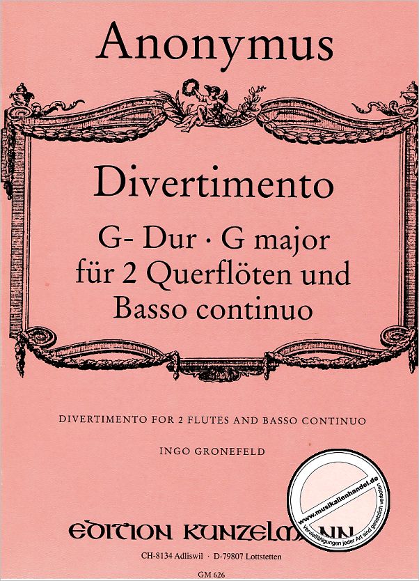 Titelbild für GM 626 - DIVERTIMENTO G-DUR