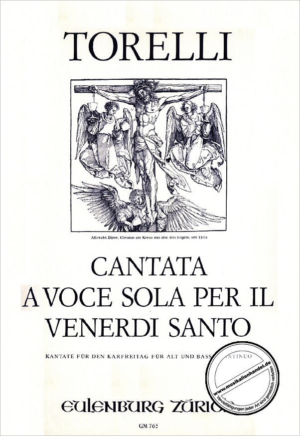 Titelbild für GM 765 - CANTAT A VOCE SOLA PER IL VENERDI SANTO (KARFREITAGSKANTATE)
