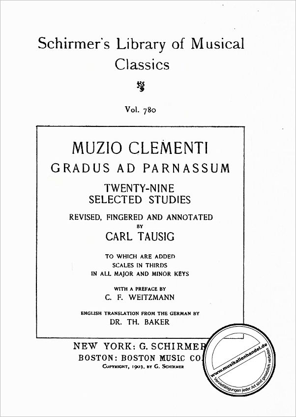 Titelbild für GS 25629 - GRADUS AD PARNASSUM SELECTED STUDIES