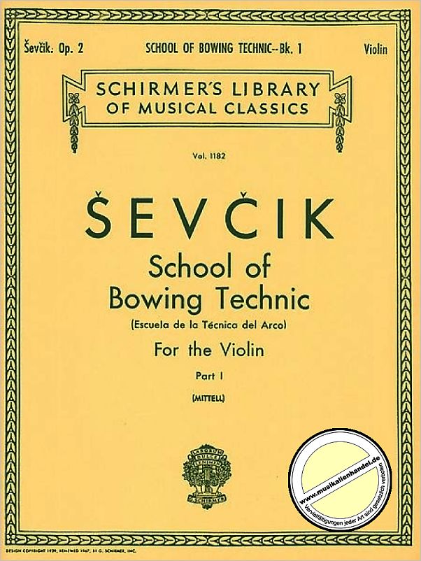 Titelbild für GS 25810 - SCHOOL OF BOWING TECHNICS VIOLIN BOOK 1