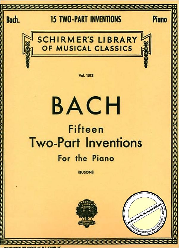 Titelbild für GS 25979 - 15 ZWEISTIMMIGE INVENTIONEN BWV 772-786
