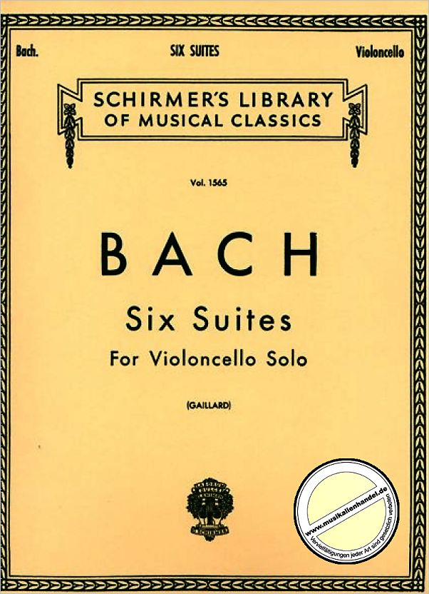 Titelbild für GS 26015 - 6 SUITEN BWV 1007-1012 (VC)