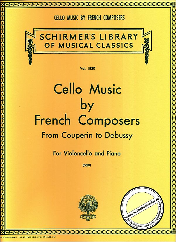 Titelbild für GS 26200 - CELLO MUSIC BY FRENCH COMPOSERS