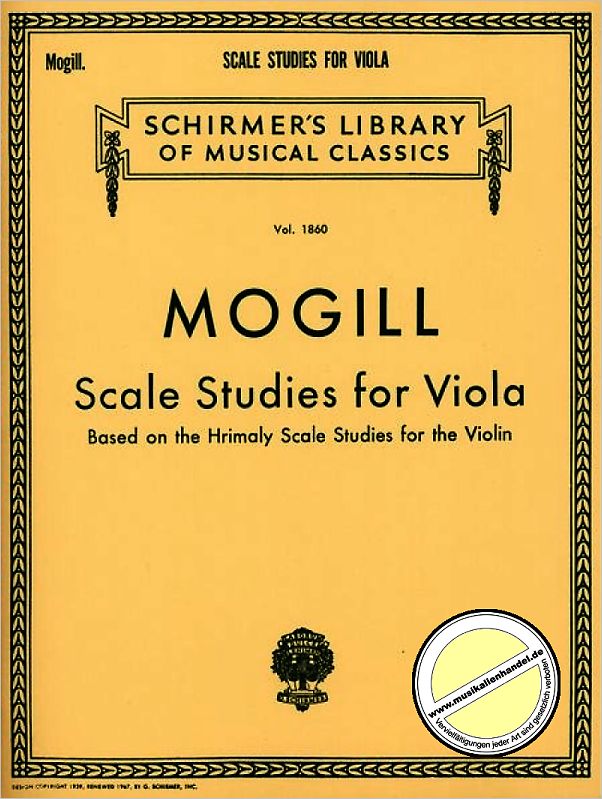 Titelbild für GS 26233 - SCALES STUDIES FOR VIOLA