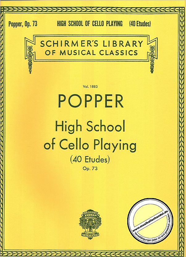 Titelbild für GS 26255 - HIGH SCHOOL OF CELLO PLAYING OP 73