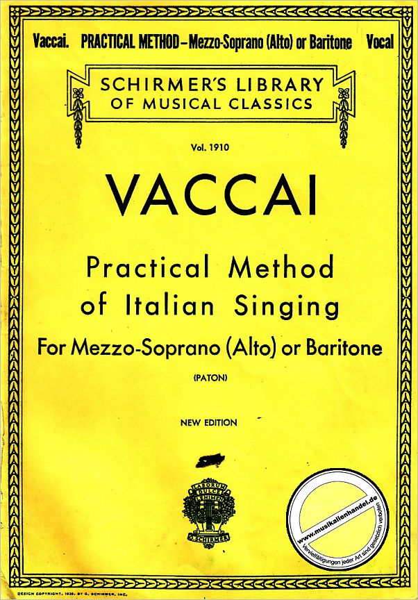 Titelbild für GS 26281 - PRACTICAL METHOD OF ITALIAN SINGING