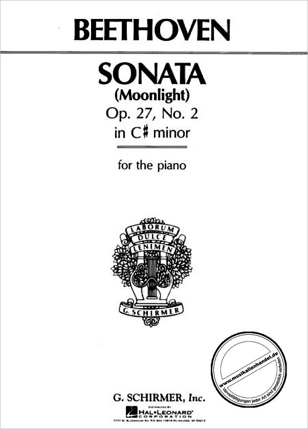 Titelbild für GS 26643 - SONATE 14 CIS-MOLL OP 27/2 (MONDSCHEINSONATE)