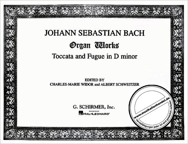Titelbild für GS 27604 - TOCCATA + FUGE D-MOLL BWV 565